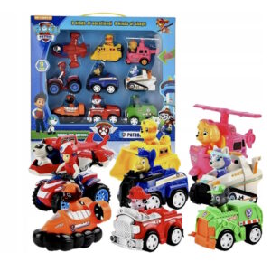 Psi Patrol Zestaw 9 Piesków w Autkach