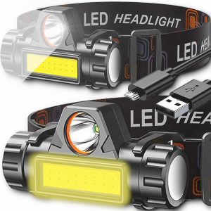 Latarka czołowa czołówka cob 4W1 z magnesem