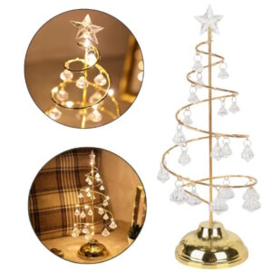 Choinka Druciana Z Kryształkami 20,5 cm LED