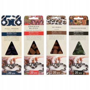 Kadzidełka Stożkowe Naturalne Backflow Mix 80 Szt