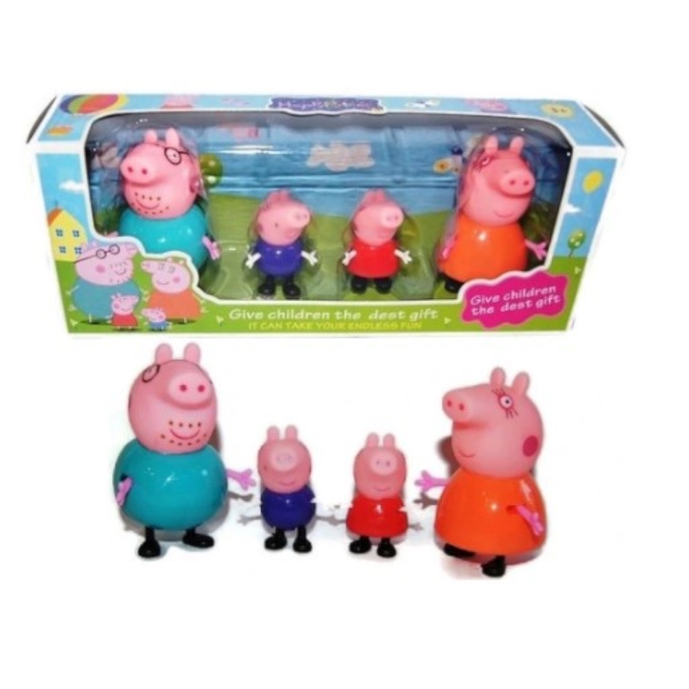 Świnka Peppa Zestaw 4 Figurek Rodzinka