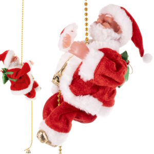 Mikołaj Wspinający się na Linie 100cm Melodyjka Prezent na Święta Wchodzący