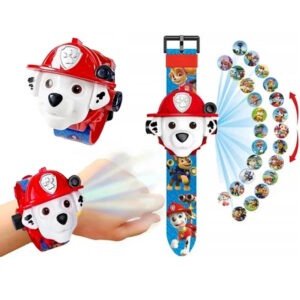 Zegarek Psi Patrol Cyfrowy Z Projektorem Figurka 3D - Czerwony