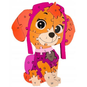 Edukacyjne Puzzle Drewniane Psi Patrol Literki I Cyferki Skay