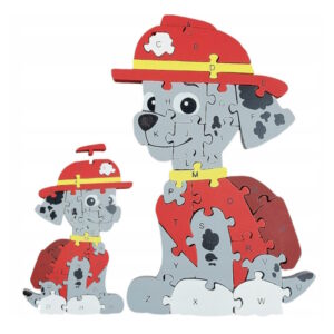 Edukacyjne Puzzle Drewniane Psi Patrol Literki I Cyferki Marshall