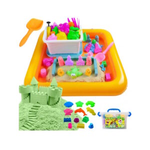 Piasek Kinetyczny 2Kg +Basen Foremki Łopatka Patyczki Piaskownica Zestaw XL