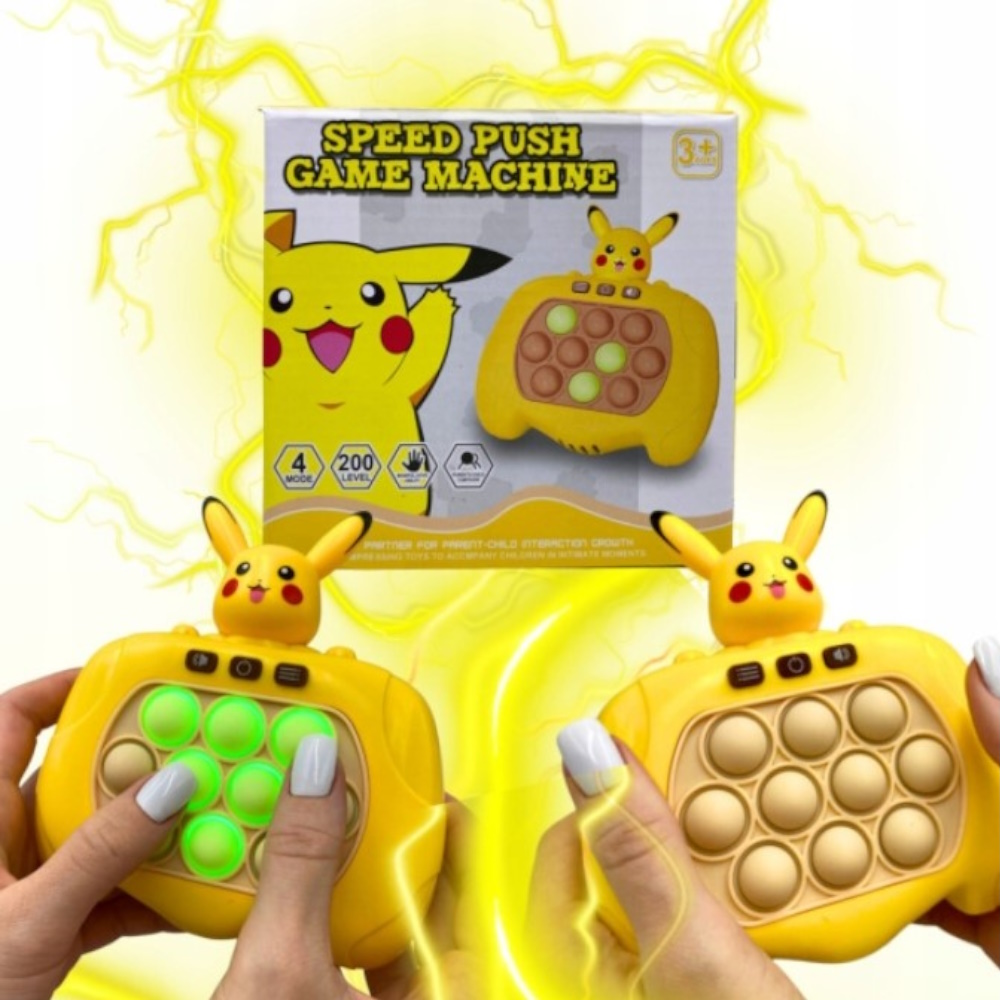 Gra Pop It Pikaczu Zręcznościowa POPIT Elektroniczna Antystresowa