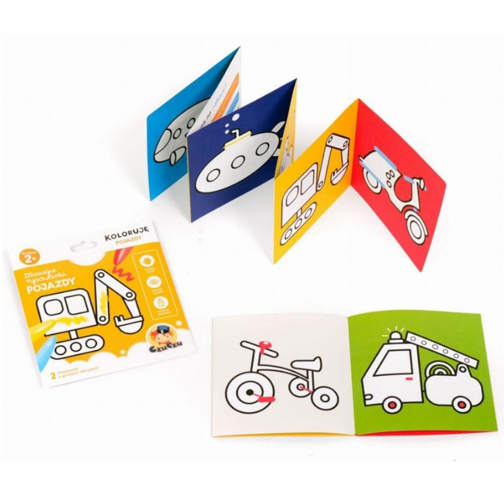 Długie Rysowanki Koloruję Pojazdy 2+ CzuCzu