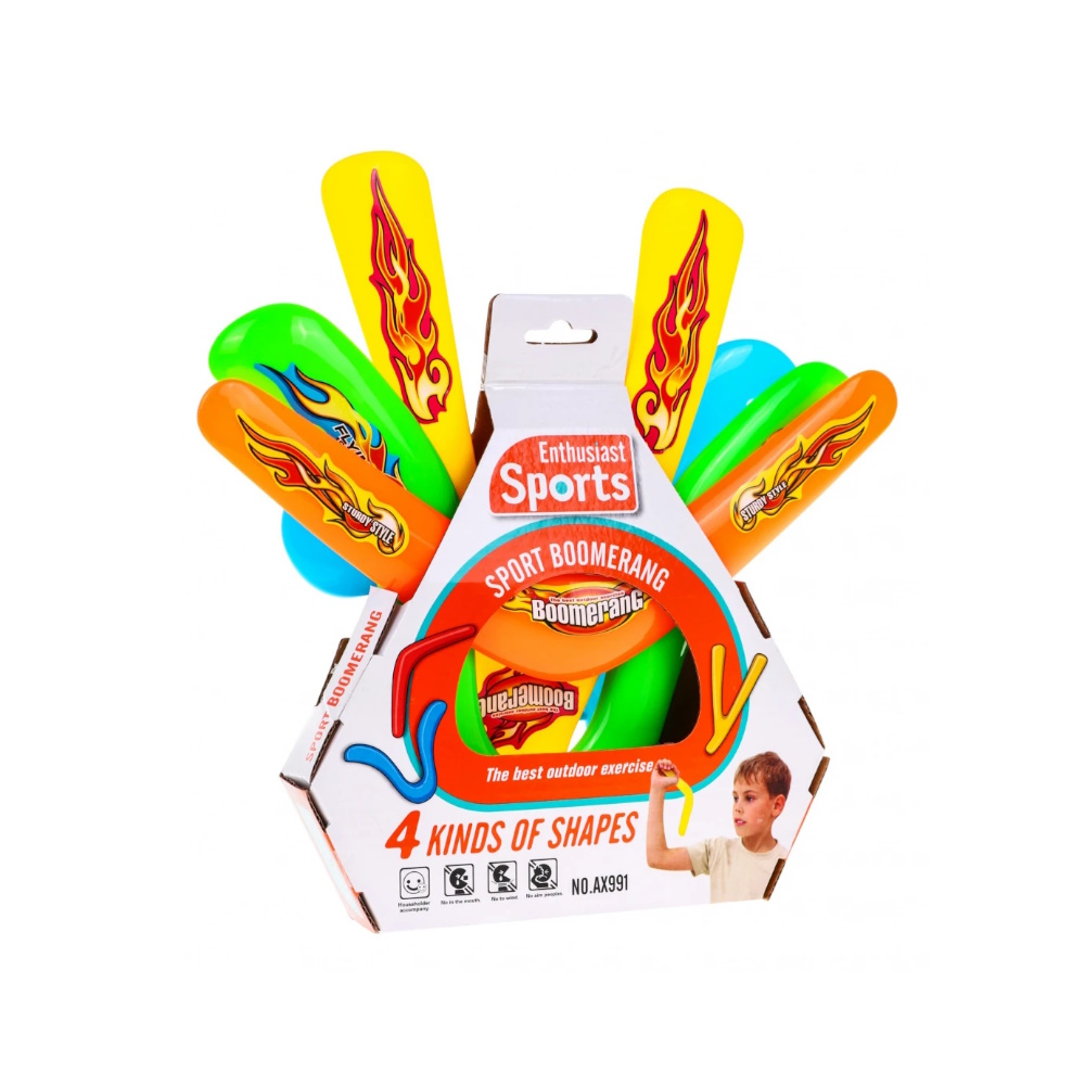Zestaw Bumerangów 4w1 Dla Dzieci Zabawka Sportowa Rekreacyjna