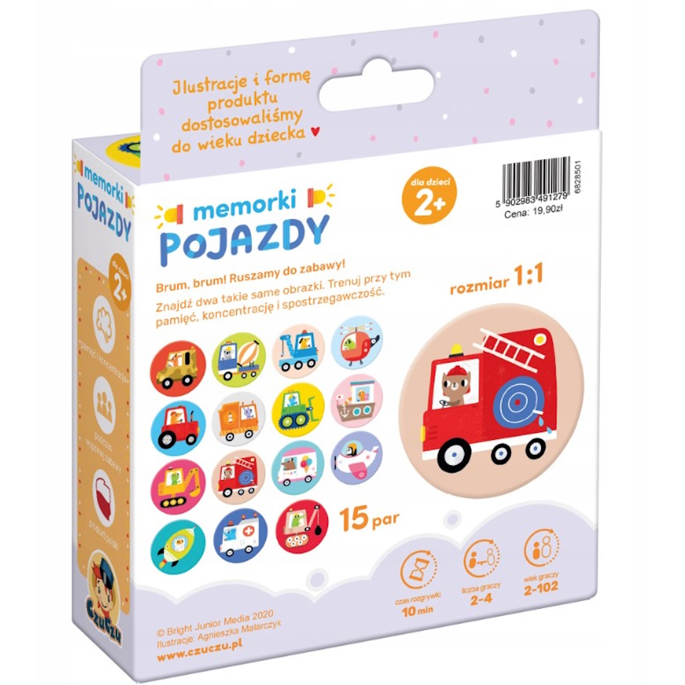 CzuCzu Memorki Pojazdy Gra Memory 2+