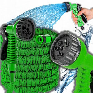 Wąż Ogrodowy Rozciągliwi Elastyczny 45m + Zraszacz+ Pistolet + Złączka