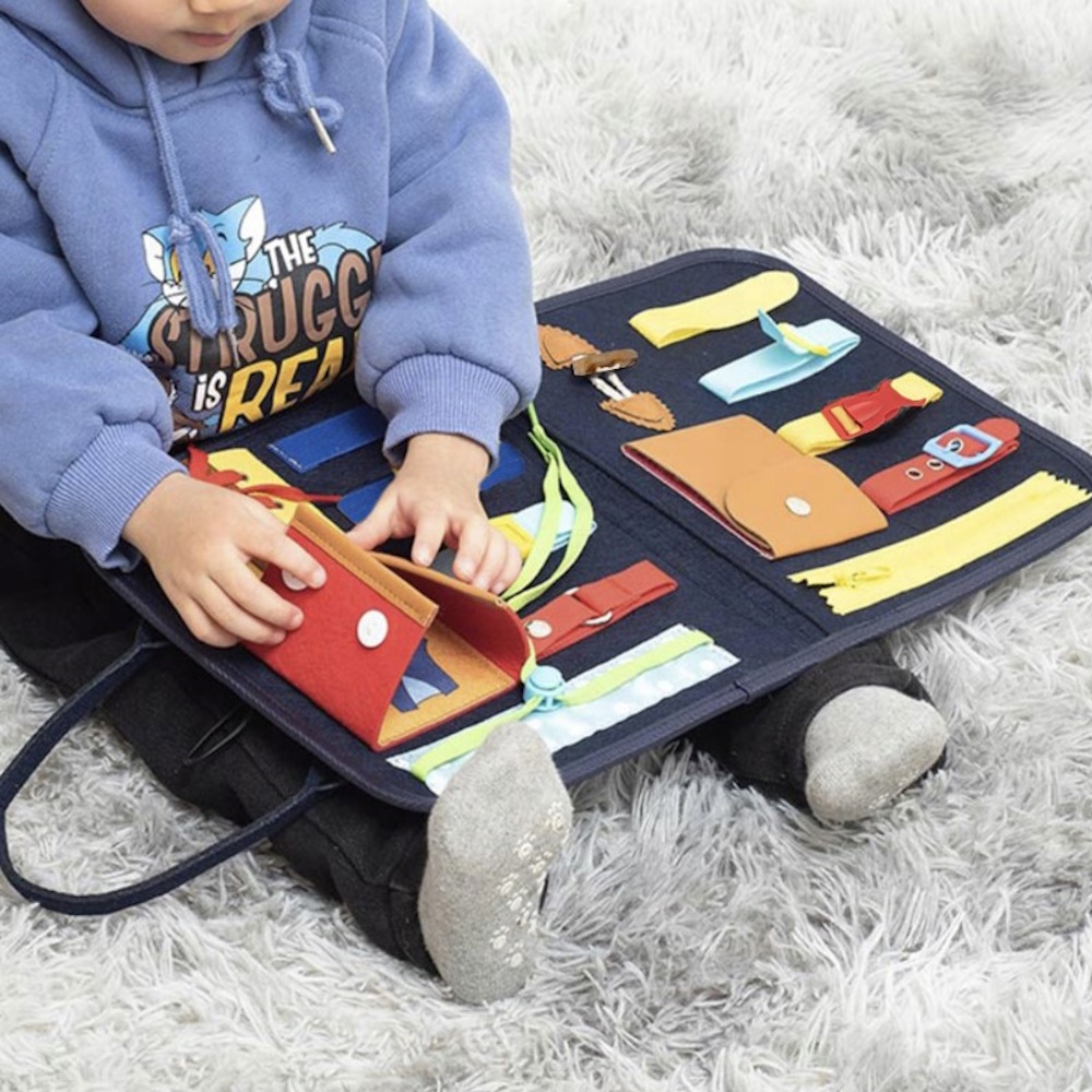 Tablica Manipulacyjna Sensoryczna Montessori Edukacyjna Zabawka dla Dzieci