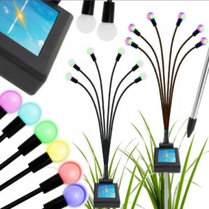 LAMPKI SOLARNE LAMPA SOLARNA WBIJANE OGRODOWE KULKI 6x LED DO OGRODU