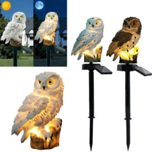 Ogrodowa Lampa Solarna Sowa Led Wbijana Ozdoba