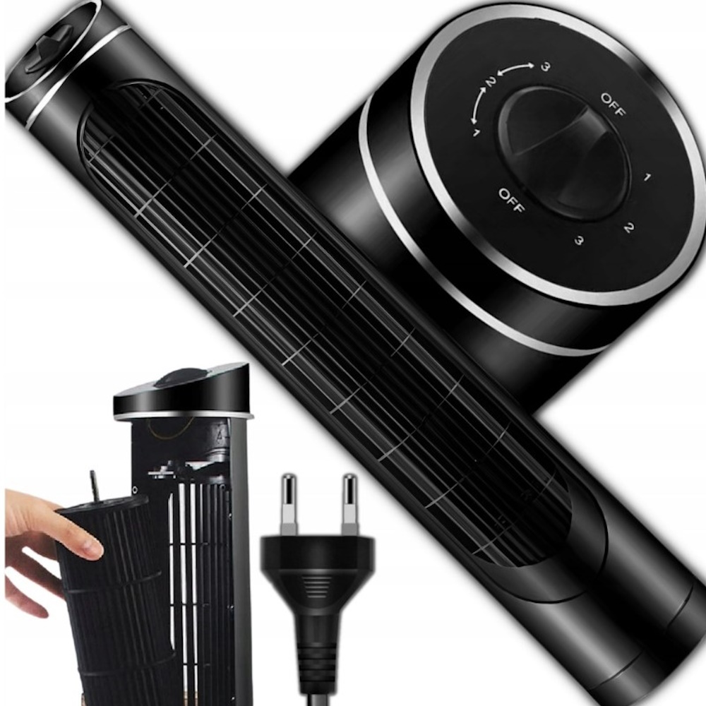 Wentylator Kolumnowy Cichy Wiatrak Podłogowy Stojący Duży Xxl Regulowany