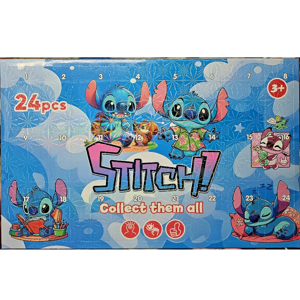 Kalendarz Adwentowy Stitch Dla Dzieci 24 Figurki Zestaw Świąteczny Adwent