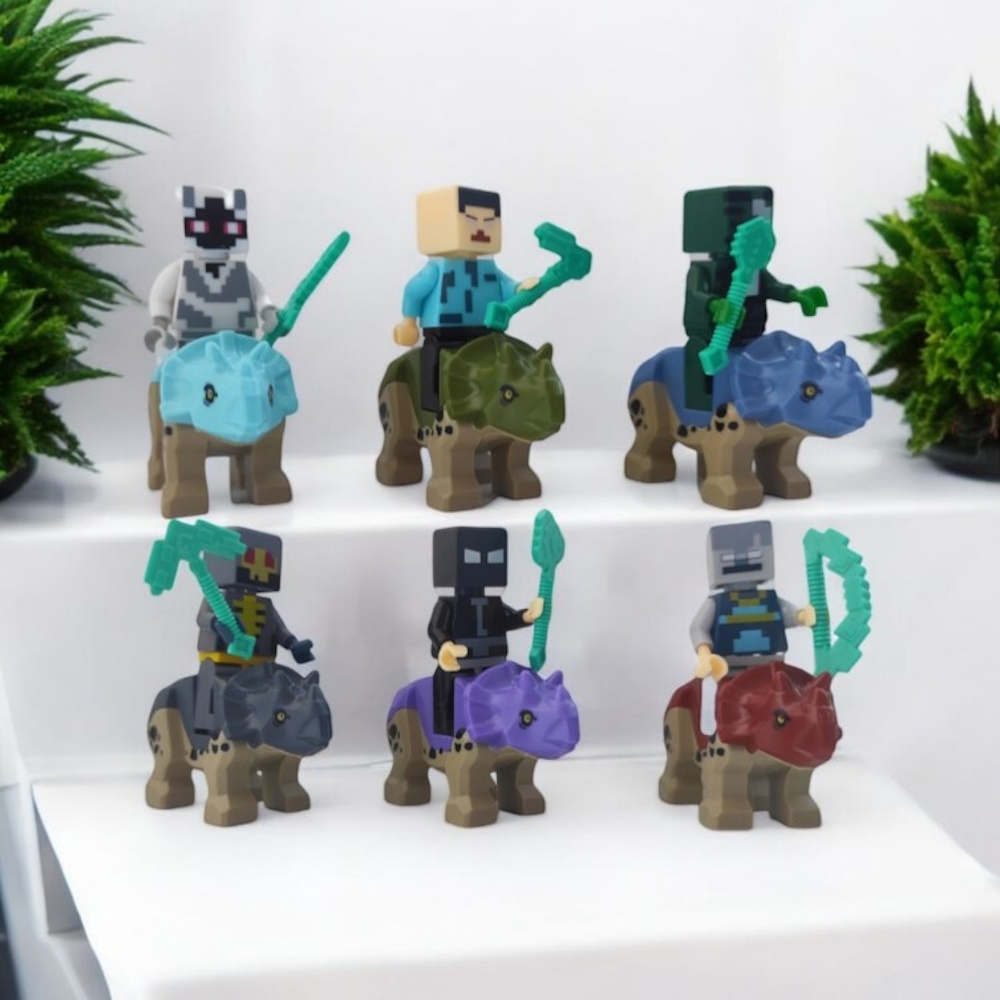 Minecraft Klocki Mini Figurki 12 Szt + Akcesoria Duży Zestaw Ludziki Dzieci