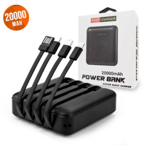 POWER BANK ŁADOWARKA 2,1A 4x KABLE 20000 mAh