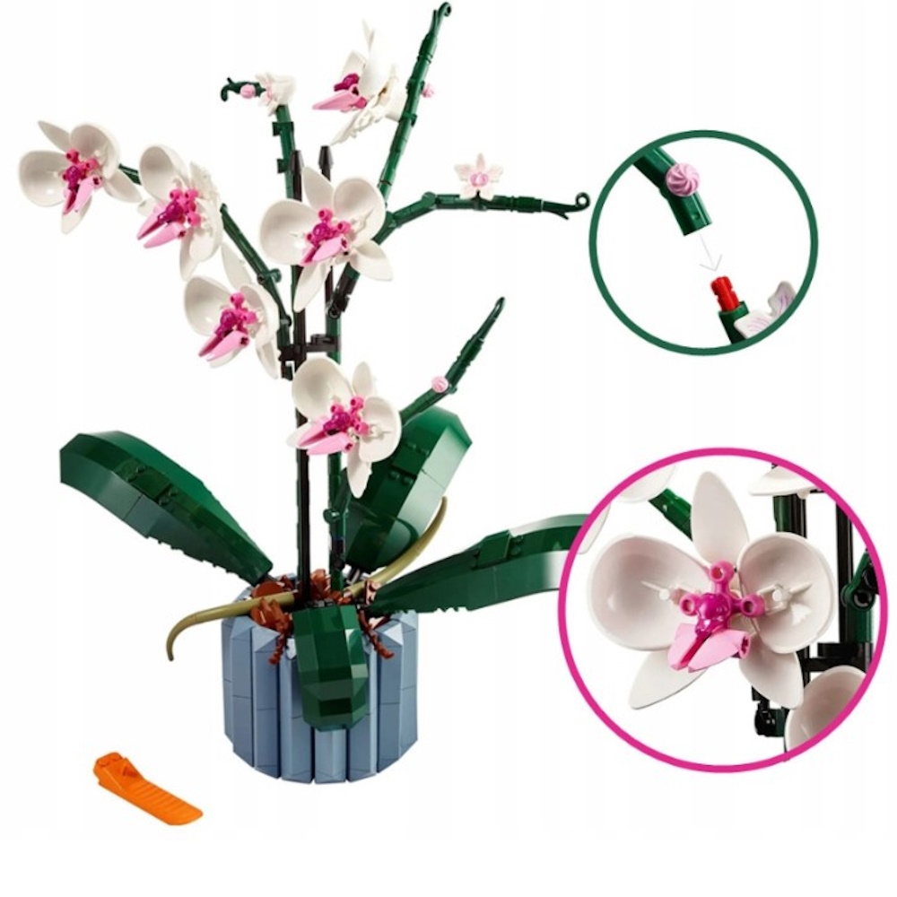 Klocki Konstrukcyjne Storczyk Orchidea 608 Szt. Storczyk