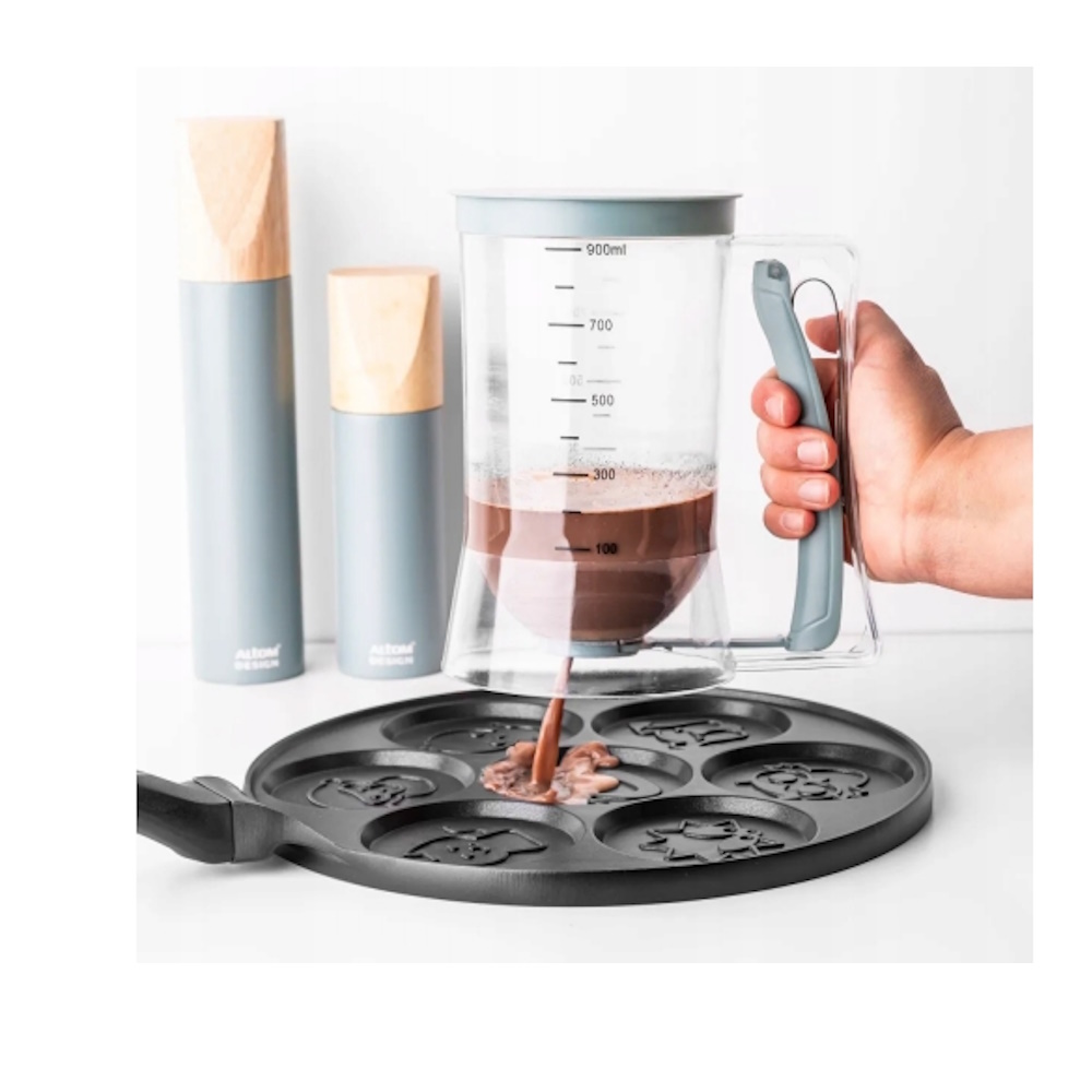 Dozownik Do Porcjowania Ciasta Gofrów Naleśników Pojemnik Z Miarką 900 Ml