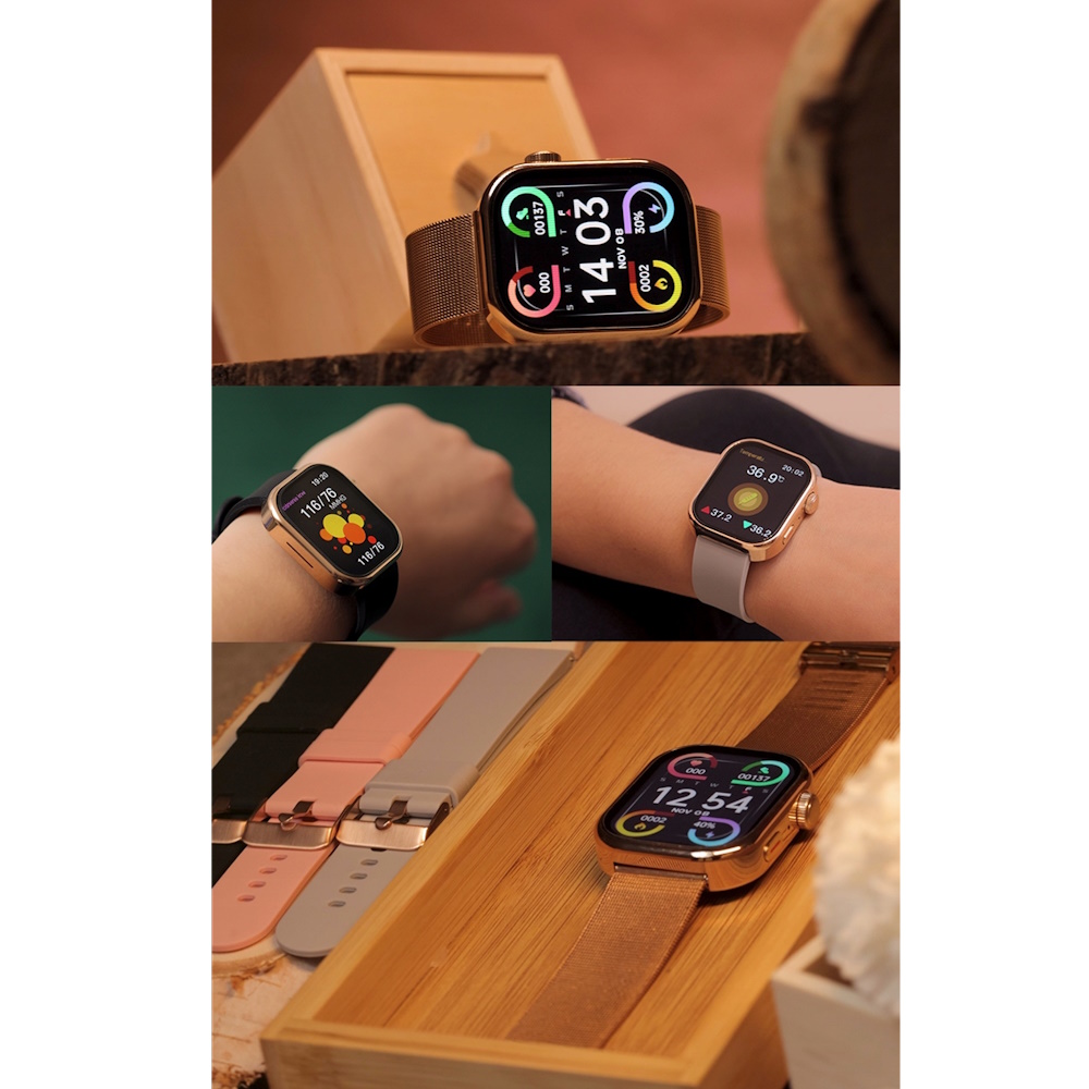 Smartwatch Zegarek Mi 3 Damski Z Funkcjami Rozmowy Sport Zdrowie 4 Opaski Glukoza PL