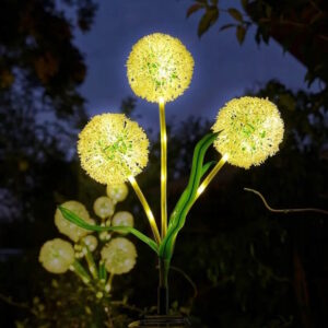 Kwiat Czosnku Lampa Dekoracyjna Solarna Led Ogrodowa Wbijana Lampki Solarne