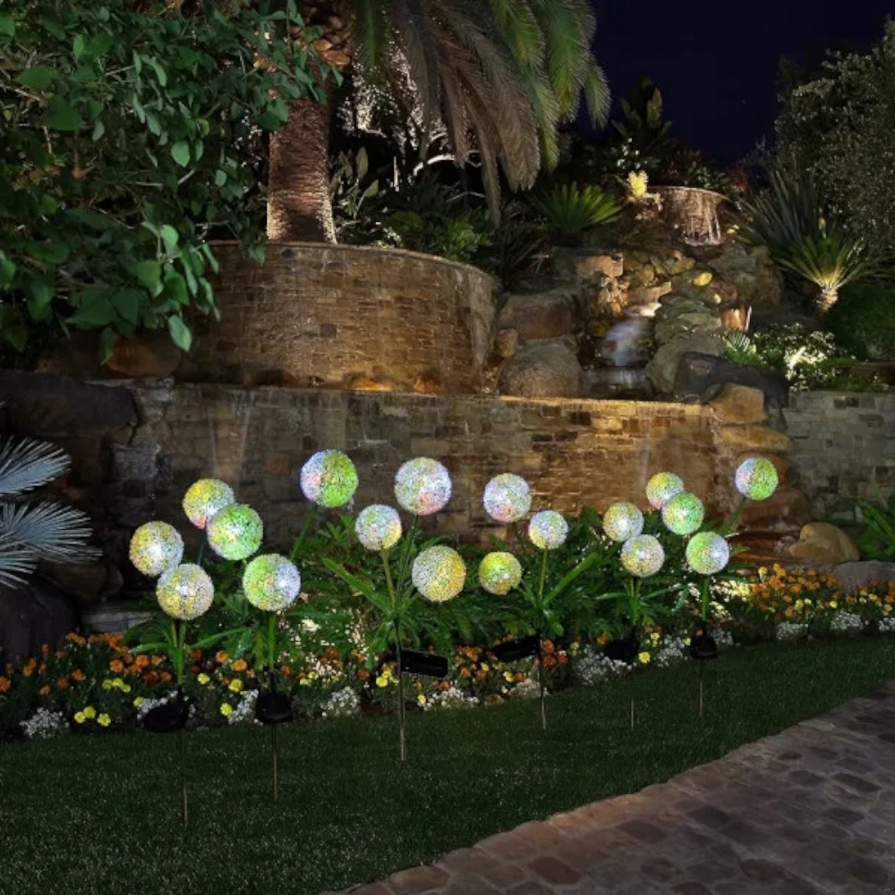 Kwiat Czosnku Lampa Dekoracyjna Solarna Led Ogrodowa Wbijana Lampki Solarne