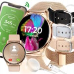 Smartwatch MI5 Zegarek Damski / Męski Menu PL Rozmowy Powiadomienia Sport Smart Watch - Złoty