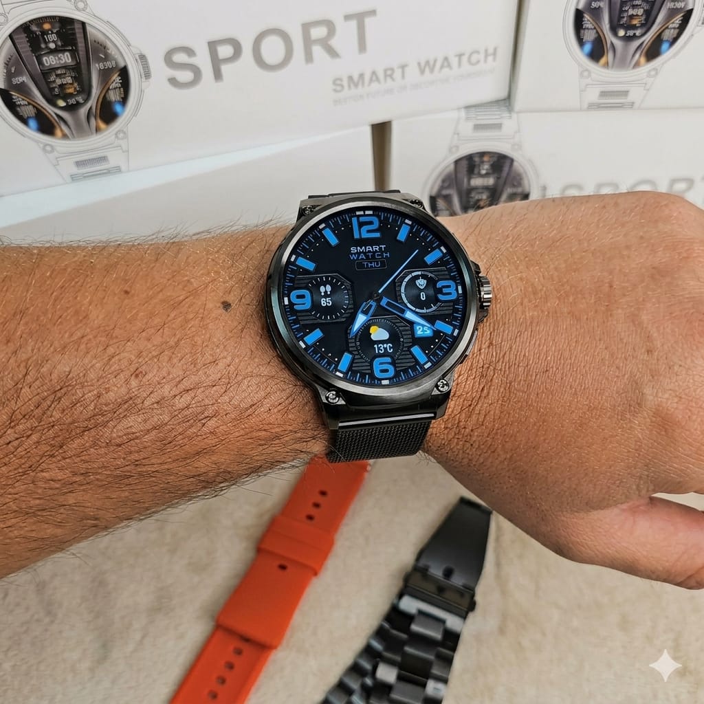 Smartwatch V69 Męski Zegarek Język PL Rozmowy 710 mAh Bateria Menu Polskie Pomiary Sms