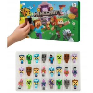 Minecraft Kalendarz Adwentowy Figurki Breloczki Zawieszki 24 Szt. Steve