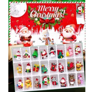 Kalendarz Adwentowy Mikołaje 24 Figurki Na Każdy Dzień Ozdoby Zawieszki Bałwan Choinka