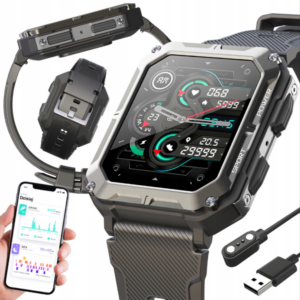 ZEGAREK SMARTWATCH C20 PRO PANCERNY MILITARNY MROZOODPORNY PL MENU FOLIA GRATIS