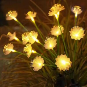 Lampa Solarna Stokrotki Ogrodowa Kwiatki LED 80 Cm Ozdoba Ogród