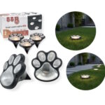 Lampa Lampka Solarna Psia Łapa Łapka Ogrodowa Wbijana Led Gruntowa