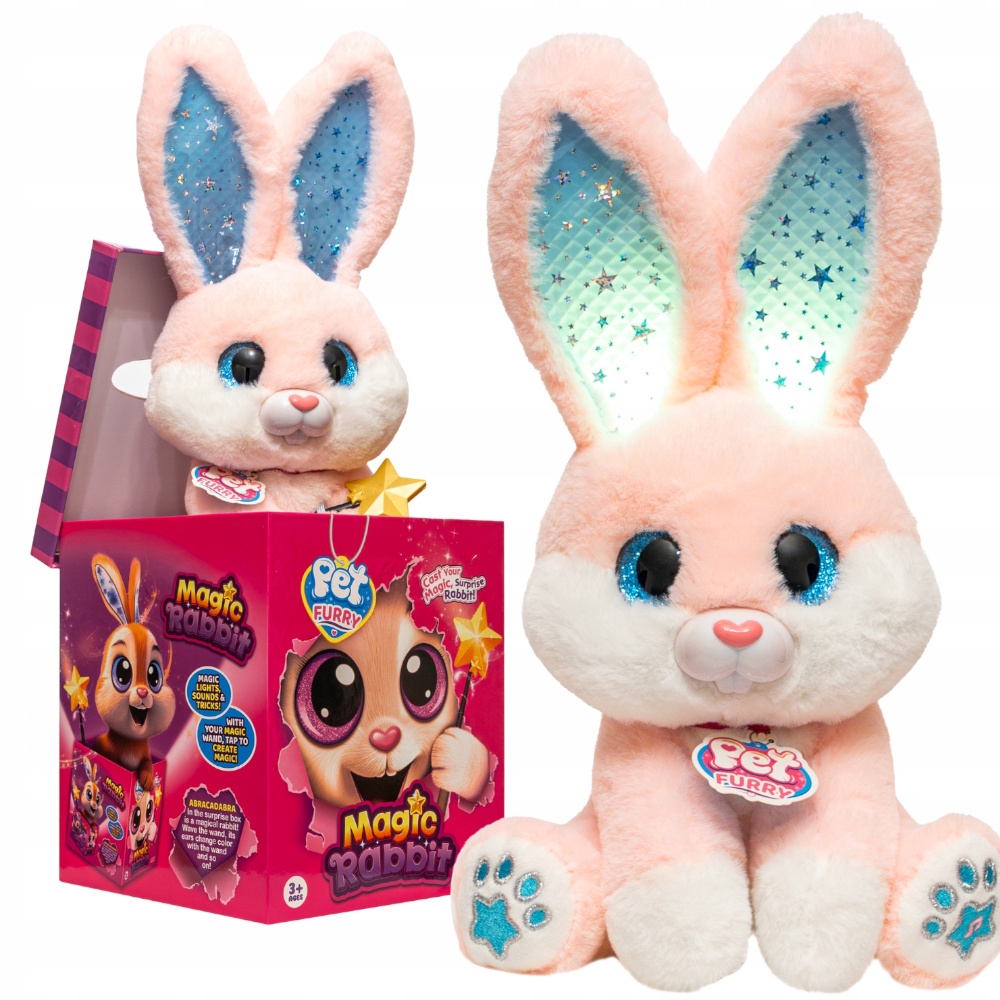Magiczny Królik Czarodziej Interaktywna Zabawa Magic Rabbit Świeci Gra